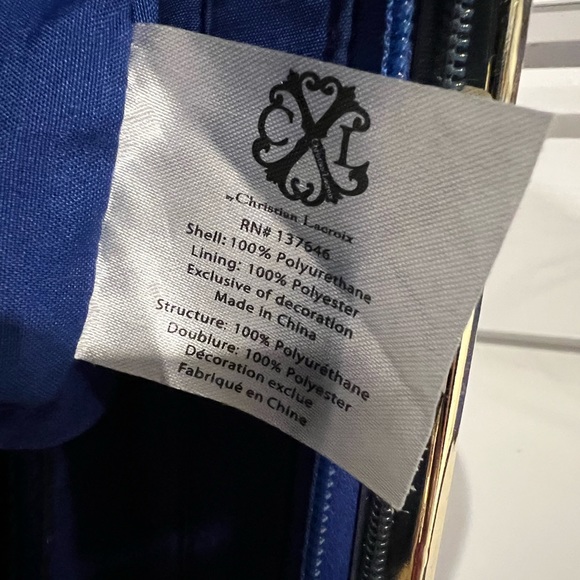 Christian Lacroix Top Handle Structured Bag in Bright Cobalt - Picture 7 of 9